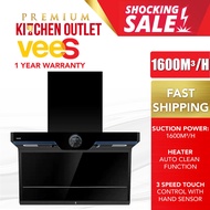 Vees 1600m³/h Cooker Hood DH-711 with 3 Speed Touch Control