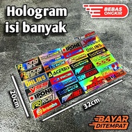 RAINBOW HOLOGRAM RACING STICKERS 27-33PCS | MOTORCYCLE STICKERS | HELMET STICKERS, STICKER pack, hel