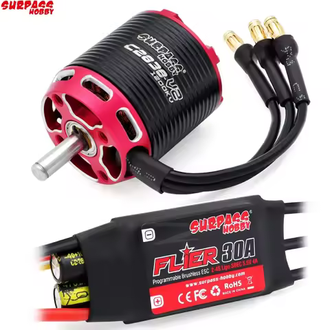 Surpass Hobby C2822 C2826 C2830 C2834 C2838 Brushless Outrunner Motor 2-5S with 20A 30A ESC For RC A