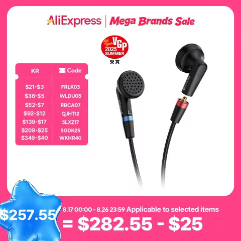 NICEHCK EBX25Ti HiFi Earphone 14.2mm Dome Beryllium Plated Diaphragm Wired Earbud Detachable MMCX Ti