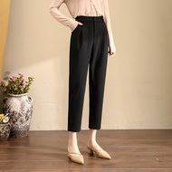 women casual pants straight suit pants mid waist women’s ankle length pants for Lady