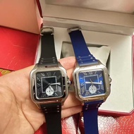 2025 Foreign Trade Santos Series Multifunctional Dual Time Zone Calendar Automatic Mechanical Men's 