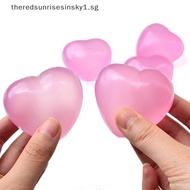 { TRSG } Cute Change Color Heart Squeeze Toy Fidget Squishy Toy Anti-stress Vent Ball Slow Rebound Relieves Stress Toys  .