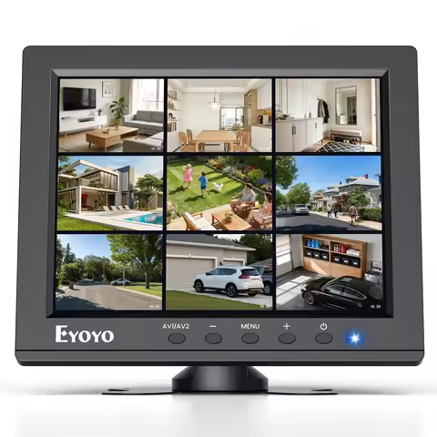 Eyoyo 8 Inches Security Camera Monitor, 1024Γ768 4:3 Mini LCD Screen CCTV Monitors Display with HDMI
