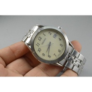 Second-Hand Japanese Vintage Watch Seiko 7N42 9100 Gray Dial Men's Quartz Round 40mm