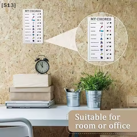 Multi-purpose Wall Hanging Checklist Memo Boards Adjustable My Chores Checklist[S13]