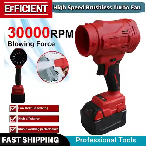 For Milwaukee 18V Battery High Speed Brushless Electric Air Blower 6-Gears Jet Turbo Fan 130000RPMVi