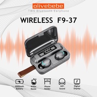 (COD)Wireless Bluetooth 5.0 Earphone F9-37 TWS Earbuds With Mic 2200Mah Powerbank Portable For All C