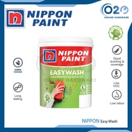 Nippon Paint Easy Wash Interior Wall Acrylic Wash Cat Paint Wall Paint Cat Dinding Sealer Primer Cat Colour Range (5L)