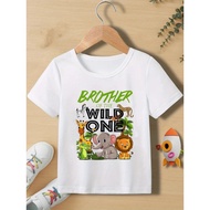 Wild Animal Family Couple Shirt Theme Party Birthday T-Shirt For Brothers And Sisters/Sisters/Sister