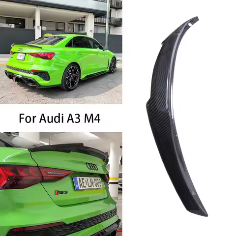 For AUDI A3 S3 RS3 Limousine 8Y Sedan Appearance Decoration M4 Style Rear Spoiler Trunk Wing 2021-20