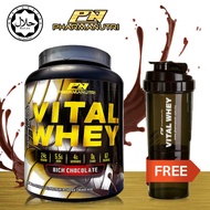 Vital Whey Halal 2kg/4.41lbs(Chocolate Milkshake) Whey Isolate With 24g Protein 67 Servings by Pharm