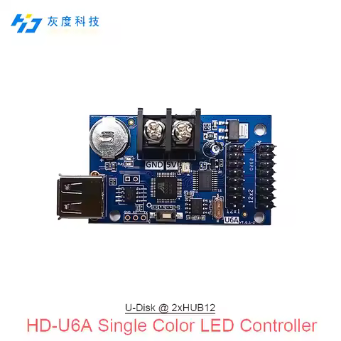 Huidu HD-U6A HD-U6B HD-U62 HD-U63 HD-U64 Single Color U-disk Controller Card Use For P10 F3.75 P4.75