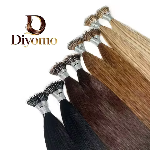 Nano Rings Straight Tip Hair Extension Natural Virgin Shadow 100% Human Hair Bulk Blonde Packages Mi