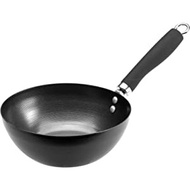 Ecolution Non-Stick Carbon Steel Wok with Soft Touch Riveted Handle, 8",Black