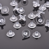 20pcs/lot Earrings Jewelry Rubber Back Silicone Round Ear Plugging Blocked Plastic Earring Back Stop
