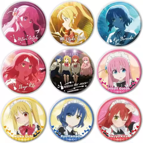 58mm Anime BOCCHI THE ROCK! Ijichi Seika Otogi Alto Hiroi Kikuri Cosplay COSTUME Badge Pin SPTE Tinp