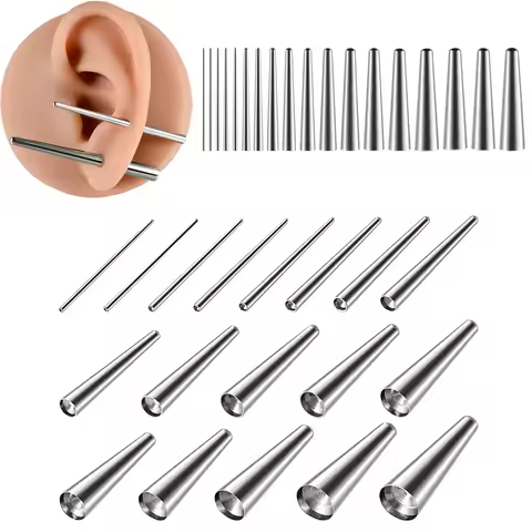 1PC Stainless Steel Concave Taper Expander Stretching Ear Taper Concave Ear Taper Professional Inser