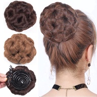 Hair Bun Donut Chignon With Plactic Comb High Temperature Synthetic Fiber Hair Clip In Fake Hair
