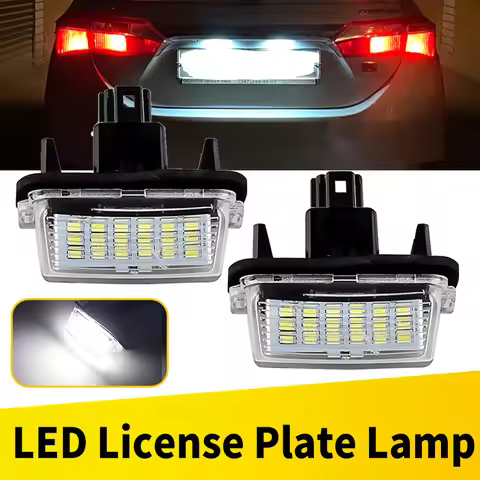 2Pcs LED License Number Plate Light Lamp For Toyota Camry Corolla Prius Yaris Highland Avalon Auris 