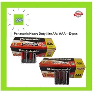 🔋 PANASONIC 🔋 Heavy Duty 1.5v Battery Size AA / AAA - 60 pcs 15 packs