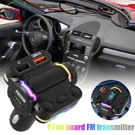 Car Bluetooth 5.0 FM Transmitter PD 20W Type-C Dual USB Fast Charger Wireless Bluetooth Audio Adapter SHOPTKC3983