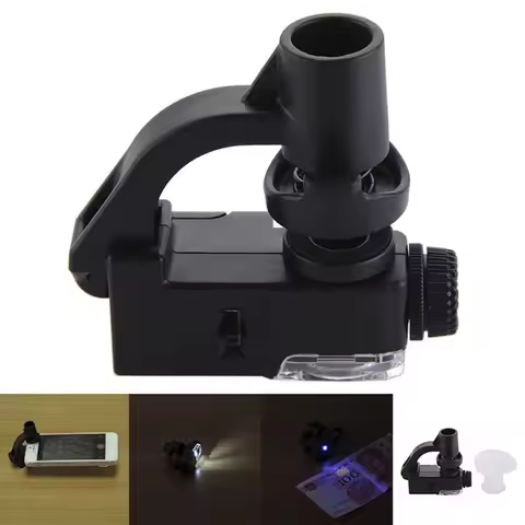 90X Zoom Universal Cell Phone Loupe Microscope Lens Magnifier Micro Camera for Phone Holder