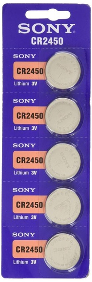 S125 SONY 索尼 CR2450 鈕扣電池 3V 電餅 電芯 鈕型電池 - 5粒裝 (平行進口)