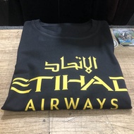 Etihad Airways T-shirt Casual 100% Cotton | Size SML XL XXL 3XL 4XL | Short & Long Sleeves