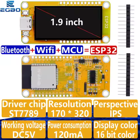 ESP32-D0WD-V3-Wr with 1.9 inch LVGL development board WiFi+Bluetooth 170 * 320 display screen TFT mo