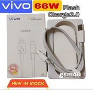 [66W] VIVO Y27 Y26 Y36 Y35 V27 V25 V23 V21 V23 X60 X50 IQOO 6 Flash Charge 2.0 Type C USB Sync Cable