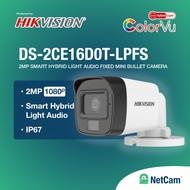 HIKVISION 2MP SMART HYBRID LIGHT MIC OUTDOOR CCTV CAMERA DS-2CE16D0T-LPFS HIKVISION CCTV