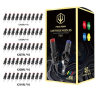 50PCS POSEIDON PRO MAX เข็มสักชุดความปลอดภัยแบบใช้แล้วทิ้งผสมเข็มสัก Professional แต่งหน้าถาวร Tatto