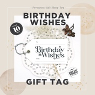 Birthday wishes Gift TAG - Hang TAG greeting card Gift sticker hampers parcel box Birthday box chris
