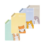 Sổ Dash Line kẻ ngang chấm lò xo kép chéo A5 120 trang 100/76 KLONG MS 962