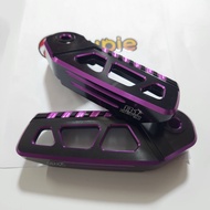 ZERN8.1 พักเท้าหลัง GIORNO สีม่วงตัดดำ งานCNC อะไหล่แต่งจีออโน่