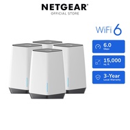 NETGEAR SXK84 Orbi Pro Tri-Band WiFi 6 AX6000 Mesh WiFi System 4 Pcs Bundle (1 Router with 3 Satelli