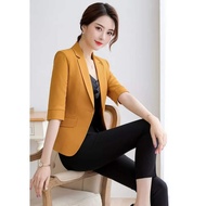 Korean style short blazer vest for women with snowy rain material with with plugs