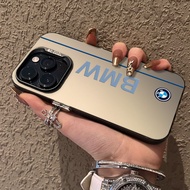 Car logo Phone Case Apple 14promax Phone Case iPhone13pro Suede Phone Protective Case 15pro BMW logo