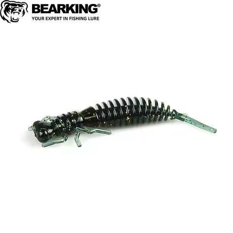 BEARKING Soft Lures Silicone Bass Pike Minnow Swimbait Jigging Plastic Baits Worm 5cm 1g 10pcs/bag