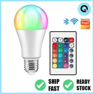 QFL E27 12W RGB Light Bulbs LED Bulb 16 Colors Discolored Bulbs Remote Control Wifi Smart Light Bulb