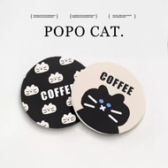 Car Decoration Leather Coaster High-End Car Water Coaster Simple Style Car Interior Supplies Car Coa