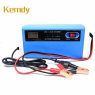 kerndy charger aki mobil motor lead acid 12-24v 10a-with lcd - 12v/24v 10a