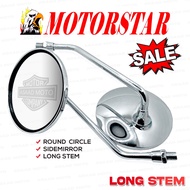 MOTORSTAR ZEST 110 IIM  Side Mirror Stainless ROUND TYPE Long Stem UNIVERSAL ASAAD MOTO 079