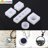 DAGMARC 5pcs Silicone Mould, Circle White Cabochon Silicone Mould, Resin Casting Mould 5 Shapes Crea