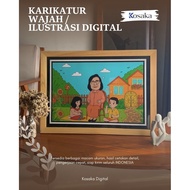 Print + Face Caricature Frame || 16R, 16R Plus, 20R, 24R