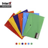Button Folder Document File Bag Color Opaque Folio F4 Fail Buku Sekolah File Organizer File Document