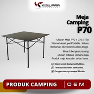Portable Folding Camping Table P70 x W70 x H70 [Black]