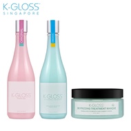 [Exclusive Bundle] K-Gloss Pinkbond Treatment 355ml + De-Frizzing Treatment 355ml  + De-Frizzing Treatment Masque 236ml