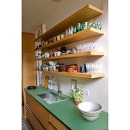 Wooden bar for shelves 20cm wide and 30cm long to 1m20cm choose color and size